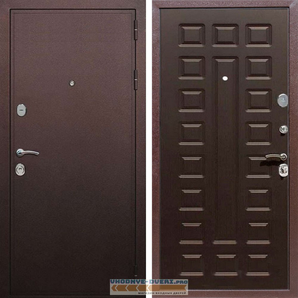 Входная дверь REX (Рекс) 5А Медный антик ФЛ-183 венге