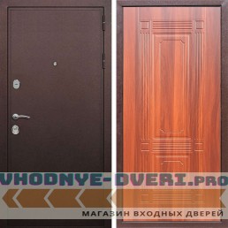 Входная дверь REX (Рекс) 5А Медный антик ФЛ-2 итальянский орех 6мм