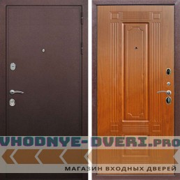 Входная дверь REX (Рекс) 5А Медный антик ФЛ-2 мореная береза 16мм