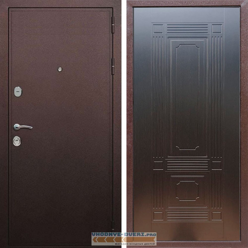 Входная дверь REX (Рекс) 5А Медный антик ФЛ-2 венге 6 мм
