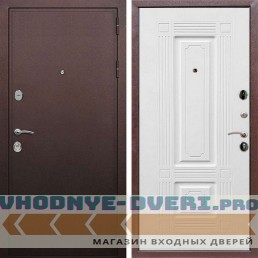 Входная дверь REX (Рекс) 5А Медный антик ФЛ-2 ясень белый 16 мм