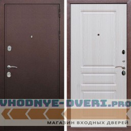 Входная дверь REX (Рекс) 5А Медный антик ФЛ-243 беленый дуб
