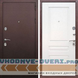 Входная дверь REX (Рекс) 5А Медный антик ФЛ-243 белый ясень