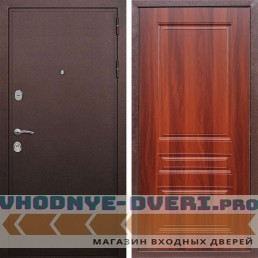 Входная дверь REX (Рекс) 5А Медный антик ФЛ-243 итальянский орех