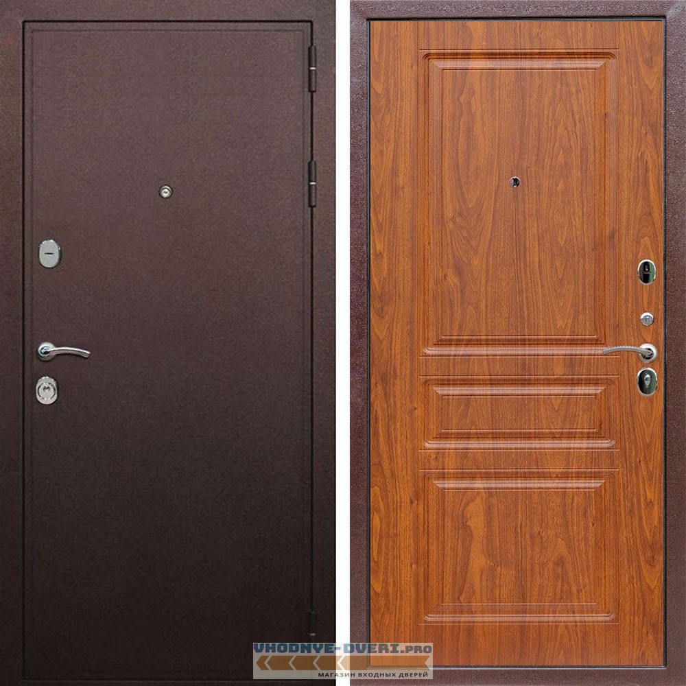 Входная дверь REX (Рекс) 5А Медный антик ФЛ-243 мореная берёза