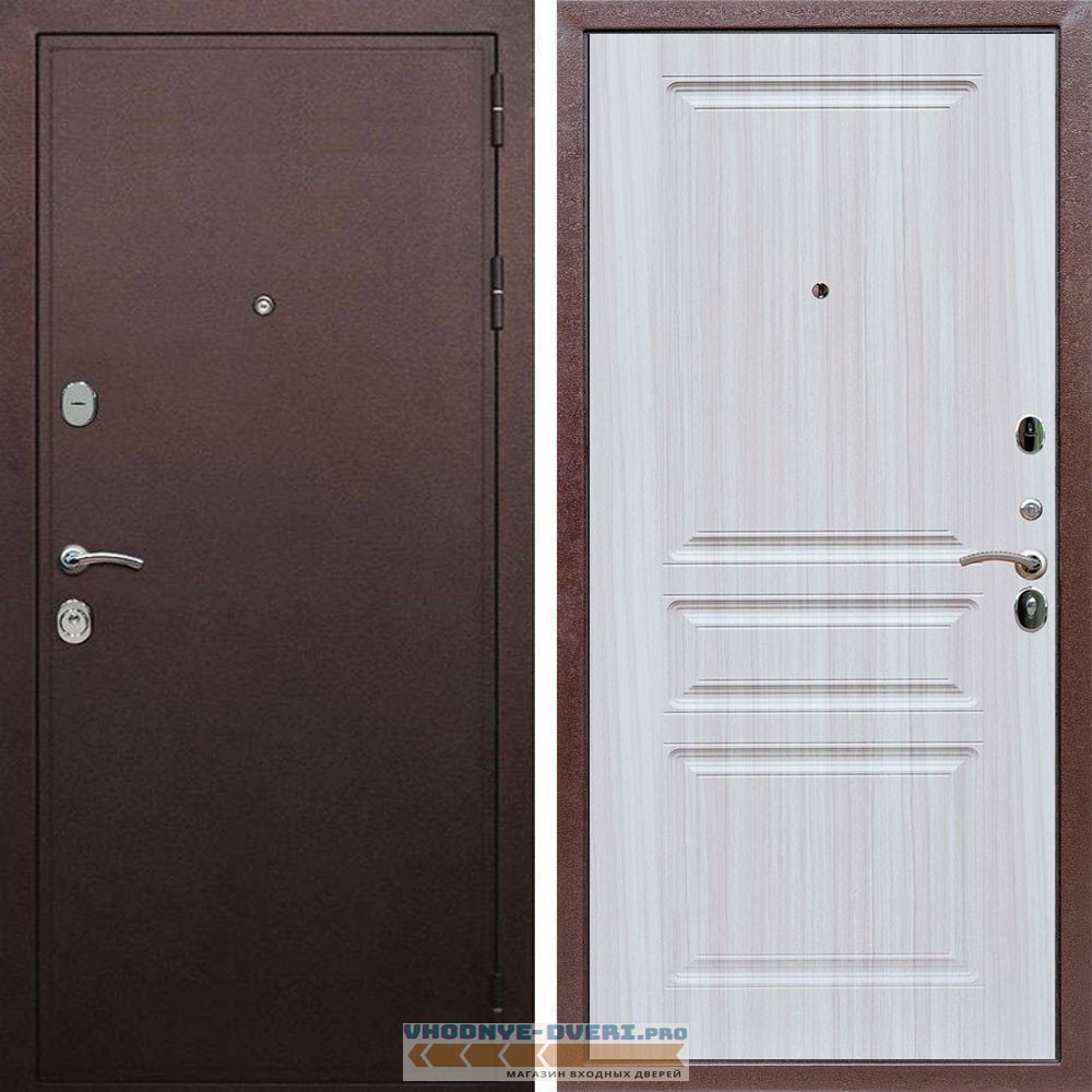 Входная дверь REX (Рекс) 5А Медный антик ФЛ-243 Сандал светлый