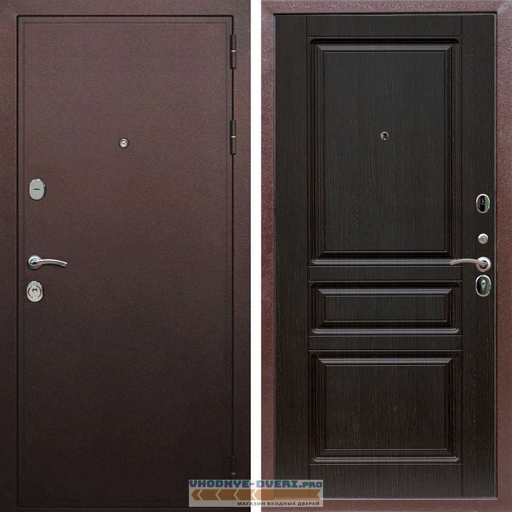 Входная дверь REX (Рекс) 5А Медный антик ФЛ-243 венге