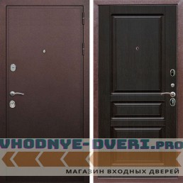 Входная дверь REX (Рекс) 5А Медный антик ФЛ-243 венге
