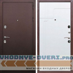 Входная дверь REX (Рекс) 5А Медный антик ФЛ-246 белый матовый
