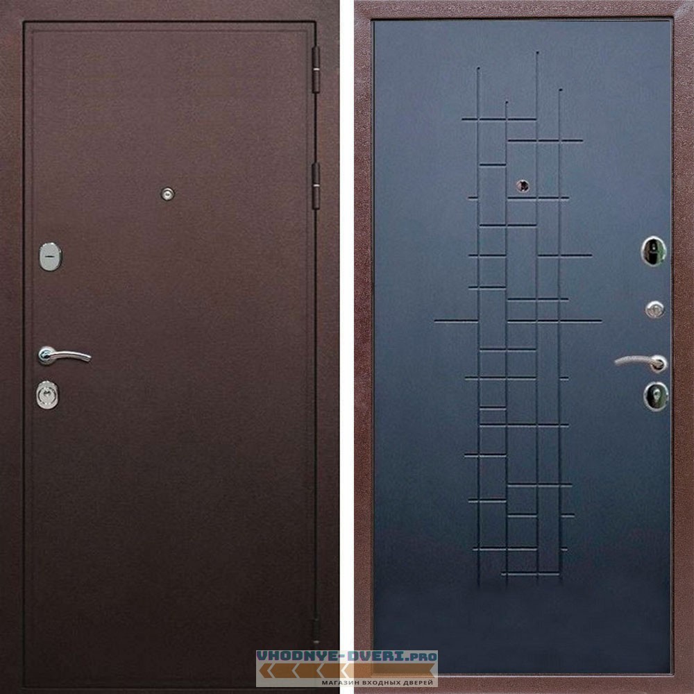 Входная дверь REX (Рекс) 5А Медный антик ФЛ-289 ясень черный