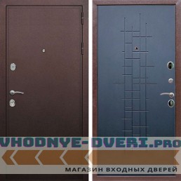 Входная дверь REX (Рекс) 5А Медный антик ФЛ-289 ясень черный