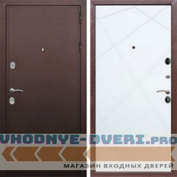 Входная дверь REX (Рекс) 5А Медный антик ФЛ-291 белый матовый