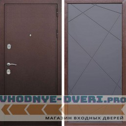 Входная дверь REX (Рекс) 5А Медный антик ФЛ-291 силк титан