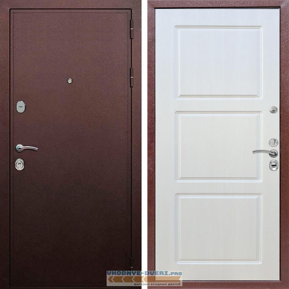 Входная дверь REX (Рекс) 5А Медный антик ФЛ-3 Лиственница