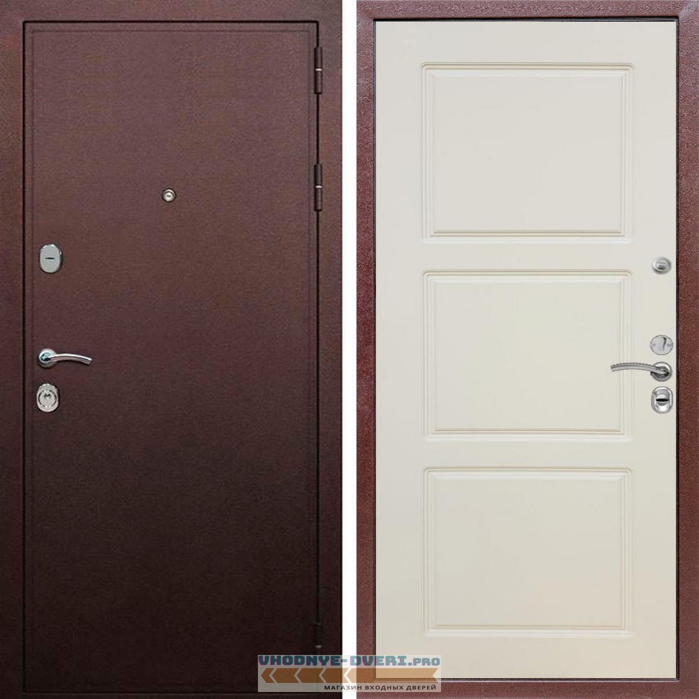 Входная дверь REX (Рекс) 5А Медный антик ФЛ-3 Шампань