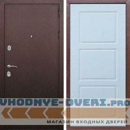 Входная дверь REX (Рекс) 5А Медный антик ФЛ-3 белый матовый