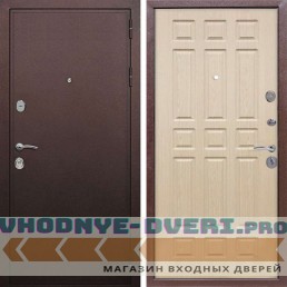 Входная дверь REX (Рекс) 5А Медный антик ФЛ-33 беленый дуб