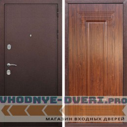 Входная дверь REX (Рекс) 5А Медный антик ФЛ-4 мореная берёза