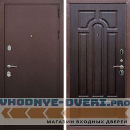 Входная дверь REX (Рекс) 5А Медный антик ФЛ-58 Венге