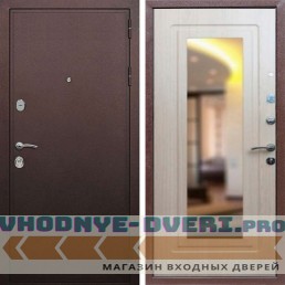Входная дверь REX (Рекс) 5А Медный антик ФЛЗ-120 беленый дуб