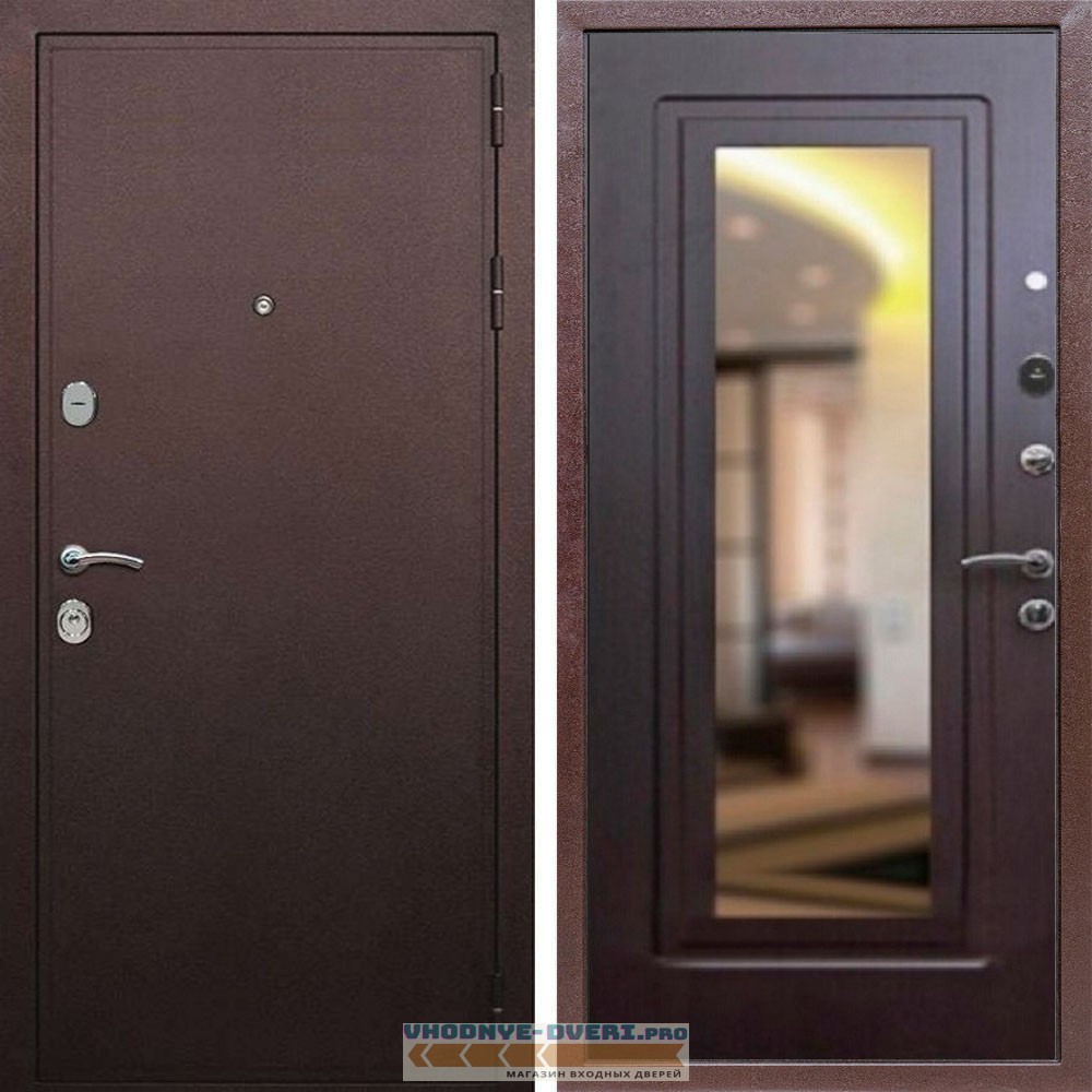 Входная дверь REX (Рекс) 5А Медный антик ФЛЗ-120 венге