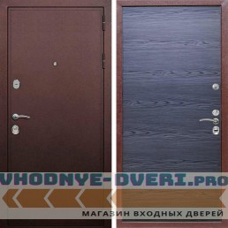 Входная дверь REX (Рекс) 5А Медный антик Гладкая дуб тангент