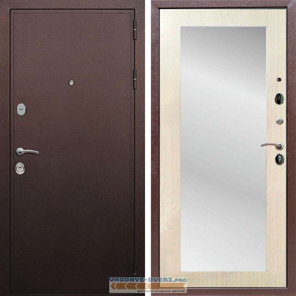 Входная дверь REX (Рекс) 5А Медный антик пастораль лиственница беж