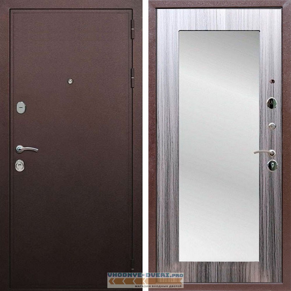 Входная дверь REX (Рекс) 5А Медный антик пастораль сандал серый