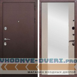 Входная дверь REX (Рекс) 5А Медный антик сб-16 лиственница бежевая