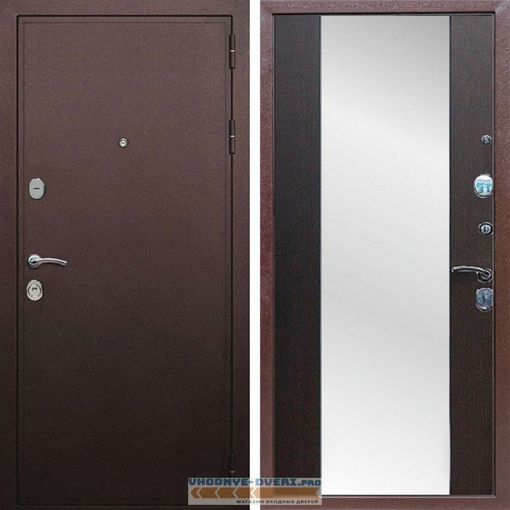 Входная дверь REX (Рекс) 5А Медный антик сб-16 венге