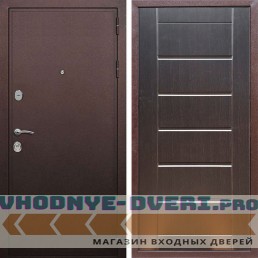 Входная дверь REX (Рекс) 5А Медный антик сити 16 мм венге