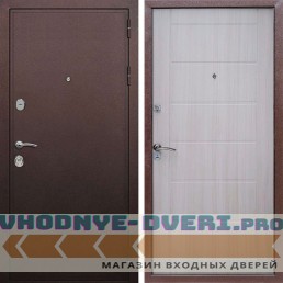 Входная дверь REX (Рекс) 5А Медный антик сити 6 мм сандал светлый