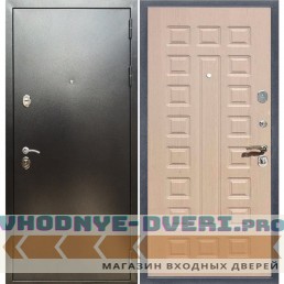 Входная дверь REX (Рекс) 5 (антик серебро) ФЛ-183 беленый дуб