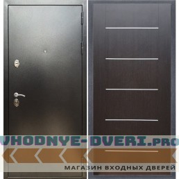Входная дверь REX (Рекс) 5 (антик серебро) B03 молдинги венге