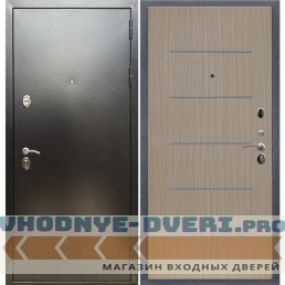 Входная дверь REX (Рекс) 5 (антик серебро) B03 молдинги венге светлый