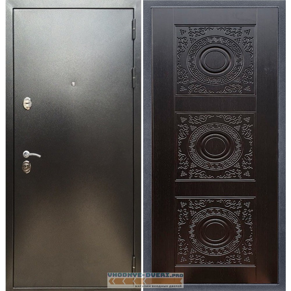 Входная дверь REX (Рекс) 5 (антик серебро) д-18 венге