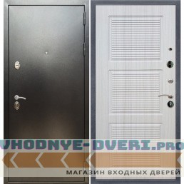 Входная дверь REX (Рекс) 5 (антик серебро) ФЛ-1 Сандал светлый
