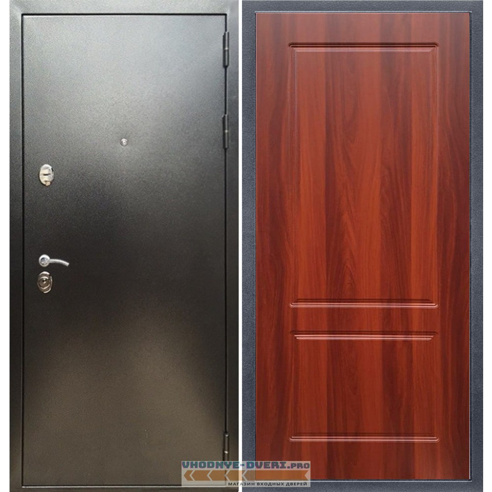 Входная дверь REX (Рекс) 5 (антик серебро) ФЛ-117 итальянский орех