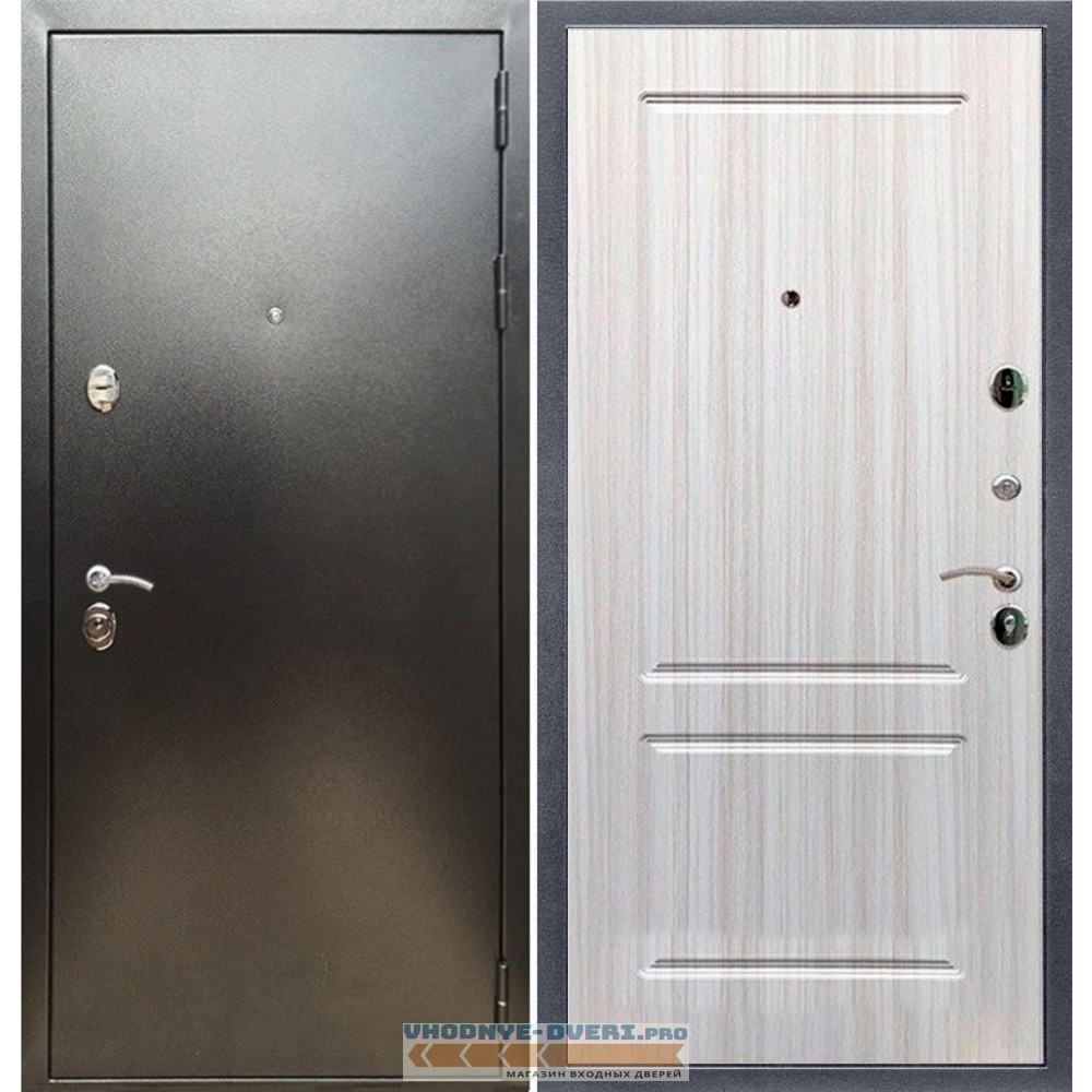 Входная дверь REX (Рекс) 5 (антик серебро) ФЛ-117 сандал светлый