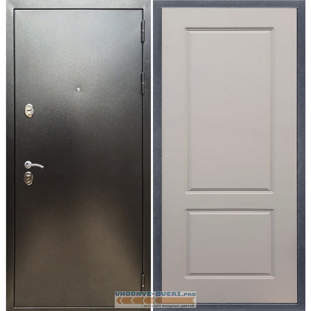 Входная дверь REX (Рекс) 5 (антик серебро) ФЛ-117 софт грей