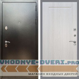 Входная дверь REX (Рекс) 5 (антик серебро) ФЛ-119 Беленый дуб