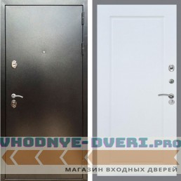 Входная дверь REX (Рекс) 5 (антик серебро) ФЛ-119 Белый ясень