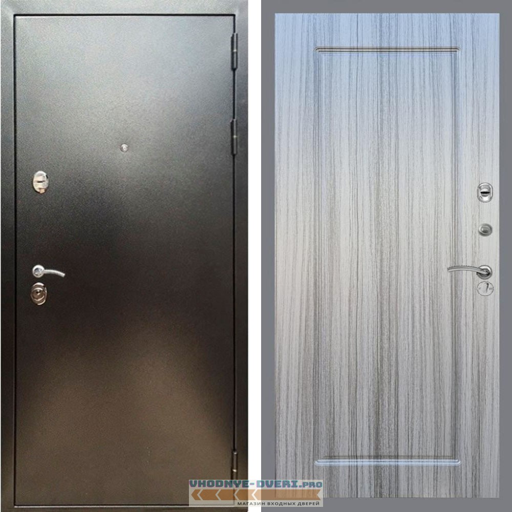 Входная дверь REX (Рекс) 5 (антик серебро) ФЛ-119 Сандал серый