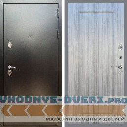 Входная дверь REX (Рекс) 5 (антик серебро) ФЛ-119 Сандал серый