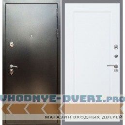 Входная дверь REX (Рекс) 5 (антик серебро) ФЛ-119 Белый матовый