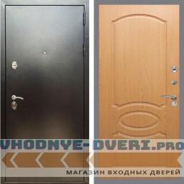 Входная дверь REX (Рекс) 5 (антик серебро) ФЛ-128 Дуб светлый