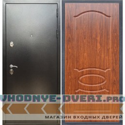 Входная дверь REX (Рекс) 5 (антик серебро) ФЛ-128 мореная береза