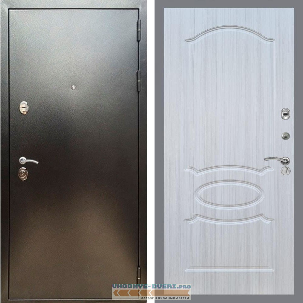 Входная дверь REX (Рекс) 5 (антик серебро) ФЛ-128 Сандал светлый