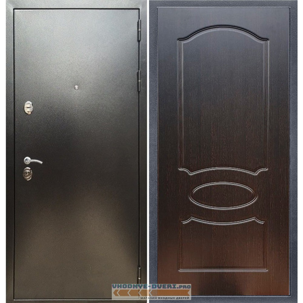 Входная дверь REX (Рекс) 5 (антик серебро) ФЛ-128 венге