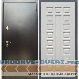 Входная дверь REX (Рекс) 5 (антик серебро) ФЛ-183 белый ясень
